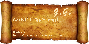 Gothilf Gyöngyi névjegykártya